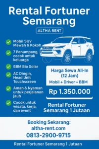 sewa fortuner Semarang