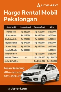 harga rental mobil kajen pekalongan