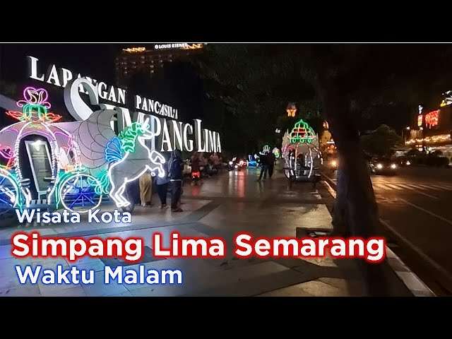 Keindahan Simpang Lima Semarang di Malam Hari