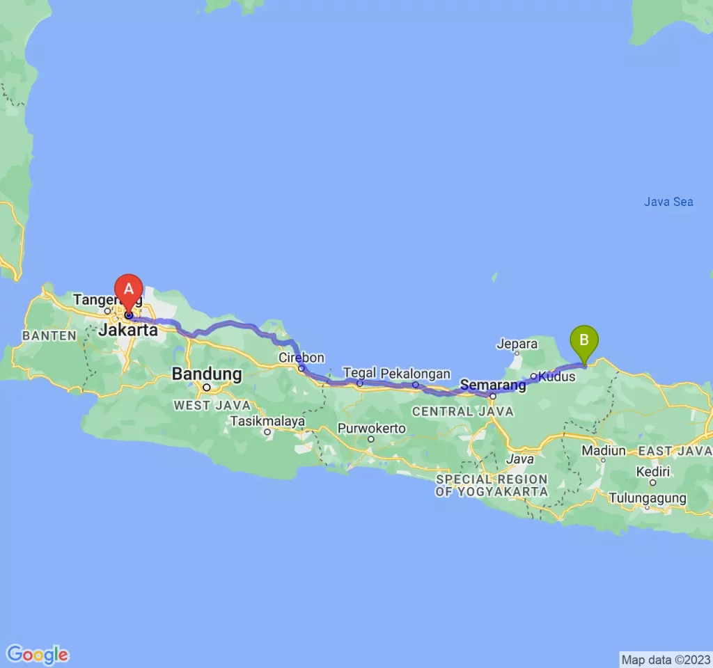Travel Jakarta Rembang Maps